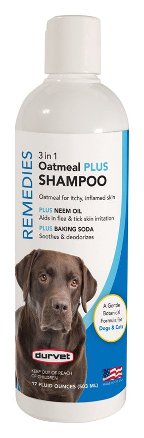 3 in 1 OATMEAL PLUS SHAMPOO DURVET 17 Ounces