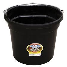 20 QUART FLAT BACK BUCKET BLACK