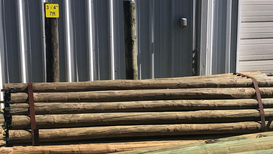 WOOD POST 3-4 7FT LONG