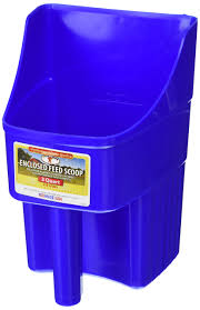 ENCLOSED FEED SCOOP 3 QUART DK BLUE