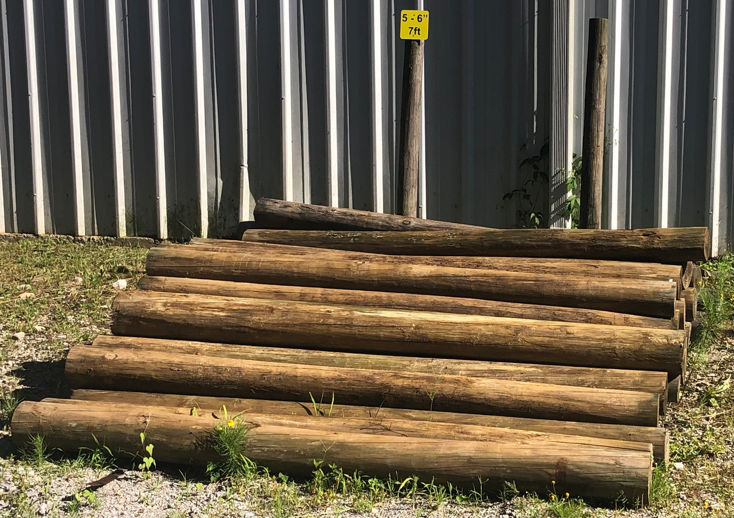 WOOD POST 5-6 7FT LONG