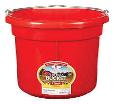 8 QUART FLAT BACK BUCKET RED