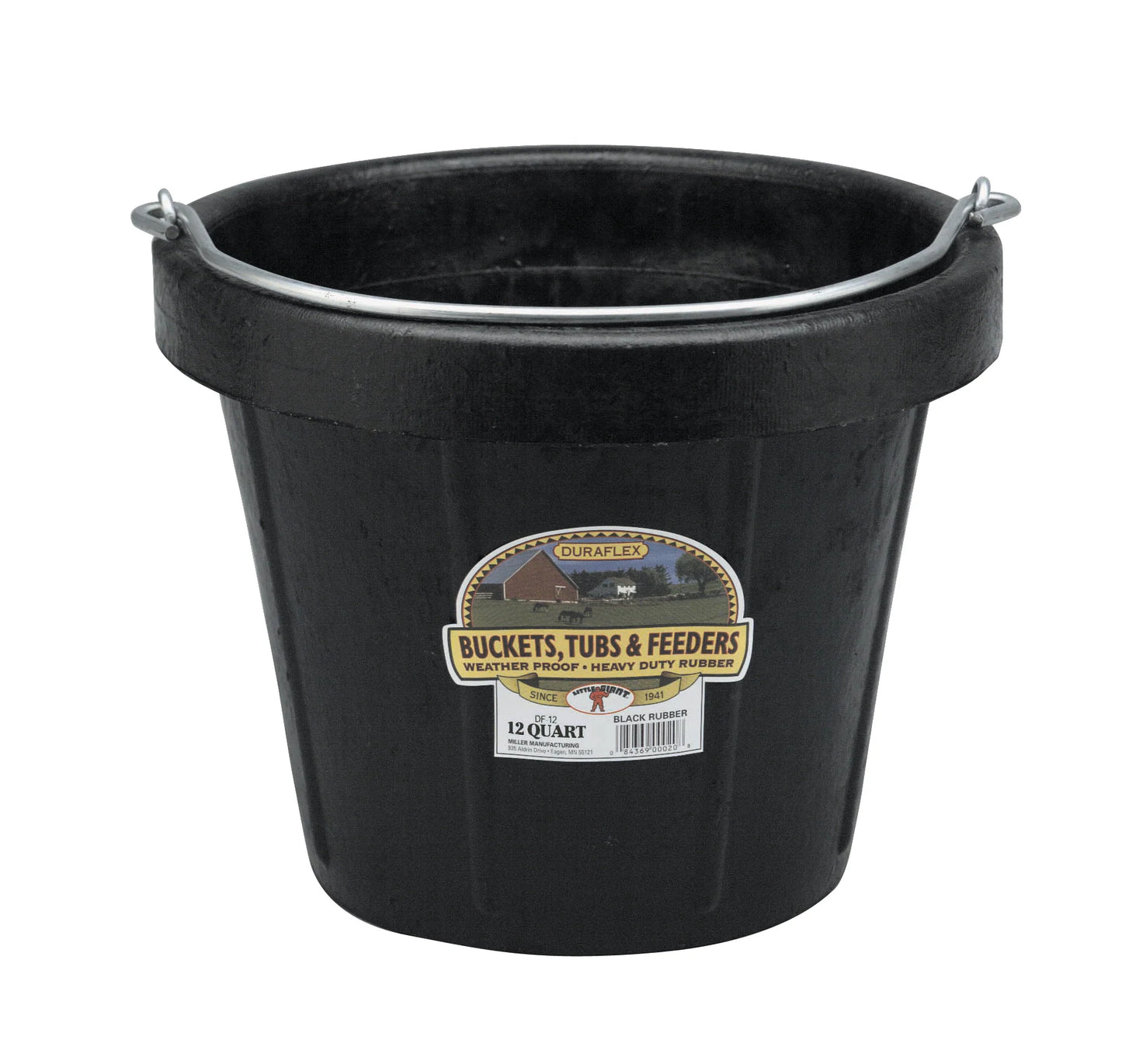 RUBBER FLAT BACK BUCKET 12 QUART