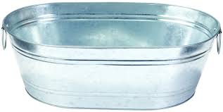 GALVANIZED OVAL TUB 5.5 GAL