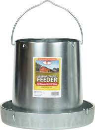 HANGING METAL POULTRY FEEDER 12 LB