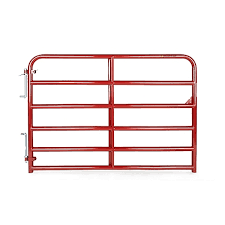 HD RED GATE 2" 6 RAIL 6'