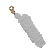 LEAD ROPE 10' NYLON SILVER WITH SNAP