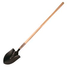 LONG HANDLE ROUND POINT SHOVEL