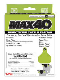 MAX40 INSECTICIDE EAR TAG 20S