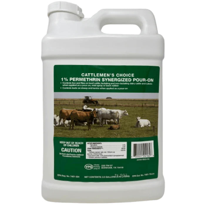 CATTLEMANS CHOICE PERMETHRIN 1% POUR-ON 2.5 GAL