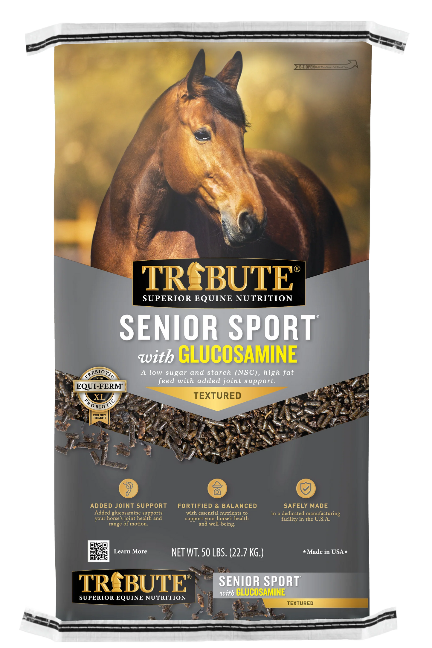 TRIBUTE SENIOR SPORT W/GLUCOSAMINE 50# TEXTURED