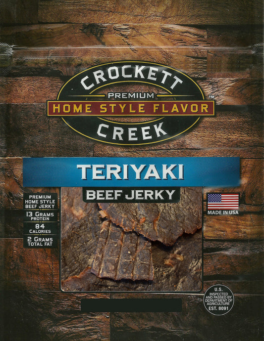 CROCKETT CREEK TERIYAKI BEEF JERKY 2.8 OZ