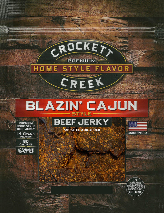 CROCKETT CREEK BLAZIN CAJUN BEEF JERKY 2.8 OZ