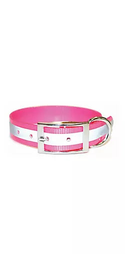 REFLECTIVE SUNGLO DOG COLLAR 1"