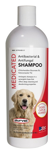 ANTIBACTERIAL & ANTIFUNGAL SHAMPOO DURVET 17 Ounces
