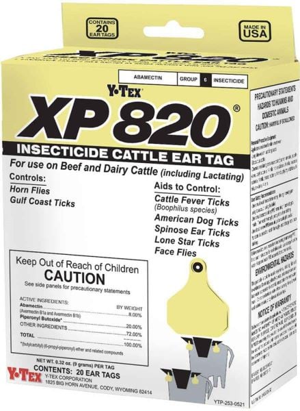 XP820 INSECTICIDE EAR TAG 20S